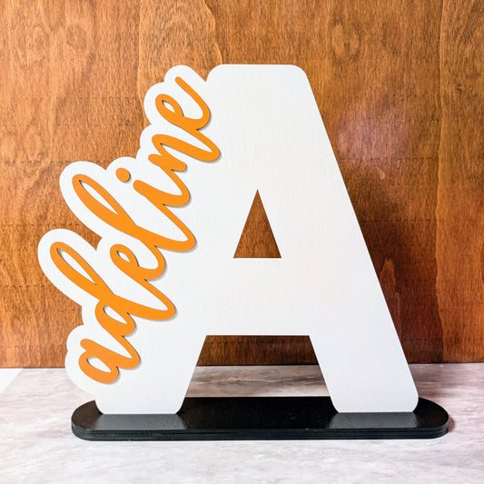 Custom Wooden Name Letter Sign – Freestanding or Wall-Hanging | Personalized Nursery or Room Decor