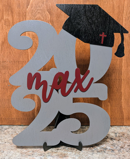 2025 Graduation Sign – Guestbook Keepsake with Stand – Personalized Senior Gift